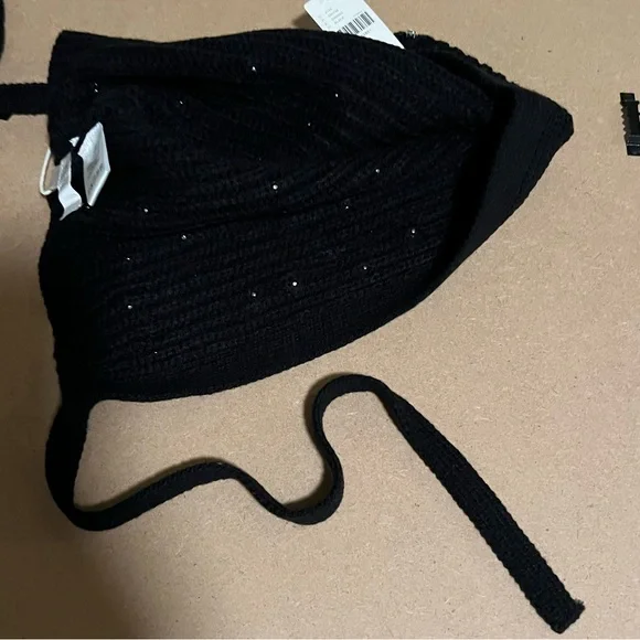 Anthropologie Black Pearl-Embellished Hat - Picture 12 of 16